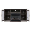 60" TV Stand with Electric Fireplace Heater Set 3 Colour Fire/4 Storage Cabinet
