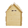 Weatherproof Puppy Dog House Kennel Indoor Pet Shelter with Iron Door 60x57x41cm