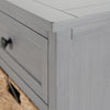 Grey Wooden Tall Boy 1 Drawer 4 Baskets Tall Unit Living Room Storage Unit