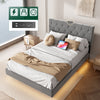 Floating LUXURY UPHOLSTERED BED FRAME 4FT6 Double Size With Padded Headboard