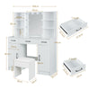 White Dressing Table With Drawers Mirror Stool Set Makeup Desk Vanity Table UK