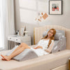 Adjustable Back Support Pillow 4pcs Bed Wedge Pillow w/ Removable Headrest