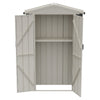 Small Garden Shed Metal Storage Box Outdoor Tool House Apex Roof Lockable 2 Door