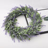 Artificial Lavender Wreath Spring Flower Wreath for Front Door Garden Wall