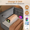Daybed Upholstered Bed 3ft Single Sofa Bed with Storage, Velvet Grey 90 x 190 cm