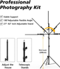 Photography Studio LED Lighting Kit with Light Stand Bag Soft Tube, 180°Adjustab