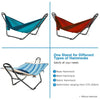 Hammock Stand Only Heavy Duty 150kg Steel Frame Hanging Hooks Indoor Outdoor