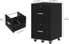 Mobile File Cabinet for Home Office, 2-Drawer, Small Rolling Filing Cabinet, Pri