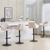 2x Bar Stools Breakfast Comfortable Swivel Gas Lift Kitchen Stool Leather Chairs