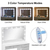 Modern LED Dressing Table with Stool Cabinet Drawer Makeup Desk Vanity Table Set