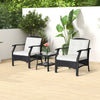 3 PCS Outdoor Furniture Set Modern Patio Wicker Rattan Chair Bistro Set