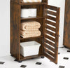Tall Rustic Cabinet Vintage Industrial Style Storage Bathroom Display Cupboard