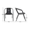 Garden Bistro Furniture Table Rattan Chairs Variable Shape with Umbrella Hole