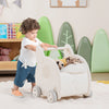 Baby Walker Push Toy 4-Wheel Toddler Toy Cart Elephant Shape HDPE Kids Push Toy