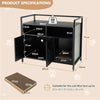Cat Litter Box Enclosure Hidden Cat Washroom w/ Double Doors & Scratch Cardboard