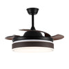 Chic LED Ceiling Fan Modern Chandelier Lamp Living Room Bedroom Pendant Light