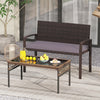 Metal Frame Outdoor Chair with Backrest & Armrests-Gray