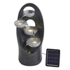 Solar Power Water Fountain Garden Water Feature with LED Light Indoor Outdoor