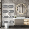 LED Bathroom Mirror Dimmable Defog Makeup Mirror with Backlit Clear Glass Frame