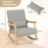 Upholstered Rocking Chair Bedroom Modern Wooden Single Accent Rocker