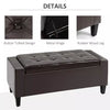 Deluxe PU Leather Storage Ottoman Bench Footrest Stool Large Storage Space