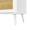 TV Stand Cabinet Entertainment Unit with Drawer and Rattan Doors for 80 inch TV