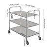 3 Tier Kitchen Hotel Trolley Stainless Steel with Wheels Bar Serving Catering UK
