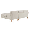 Dusk Hampshire Beige Textured Weave Right Hand Chaise Sofa RRP£1200
