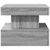 Grey Sonoma Coffee Table with - Modern Engineered Wood Side Table for P7G8