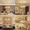 Large Diamond Crystal Chandelier Ceiling Pendant Hanging Light Illuminated Hall