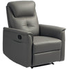 Recliner Armchair with Thick Padded Spring Cushion, Microfibre Manual Reclining