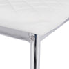 Modern Glass Dining Table Geometric Metal Base Kitchen Leather 2/4 Chairs Option