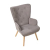 Tufted Velvet Buttoned Wingback Armchair Upholstered Accent Chair Single Sofa UK
