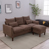 Luxury 3 Seater Corner Sofa Armchair Settee Couch with Footstool Living Room