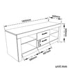 Modern TV Stand Unit Cabinet Living Room Set Entertainment Gloss Doors Free LED