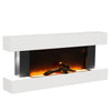 Fireplace Off White MDF Suite Electric Fire Flame Bedroom Living Room Heater