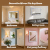 Extra Large Diamond Crush Crystal Effect Large Silver Wall Mirror - 90X60cm