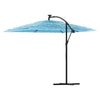 qohoio Garden Parasol with Steel Blue 269x269x235 ,Beach Parasol, Q0T6