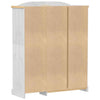 Wardrobe White 151.5x52x186 Solid Wood Pine D3W8