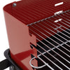 Charcoal BBQ Rotisserie Grill Roaster w/ 5-Level Height Grill Grate&Wood Shelves
