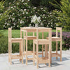 5 Piece Garden Bar Set Solid Wood Pine P7O0
