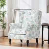 Armchair Stylish Modern Living Room Accent Chair Wood Frame Floral Pattern Sofa