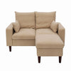 Panana 2 Seats Loveseat Couch Sofa Ottoman Upholstered Furniture for Small Space
