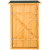 Wooden outdoor garden cabinet utility storage tools XXL shelf box shed flat roof