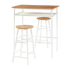 3 Piece Pub Dining Set,Bar Table and Stools Set,for Kitchen Dining Room,Pub,Cafe