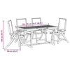 5 Piece Garden Dining Set Solid Wood Acacia and H4Q0
