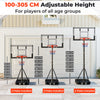 COSTWAY Portable Basketball Hoop Outdoor 3-10 FT Height Adjustable