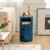 Cylinder 3 Drawers Bedroom Bedside Cabinet Storage Nightstand Side Table Blue
