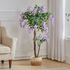 4FT Large Artificial Wisteria Flower Tree Pink Potted Plant Indoor Outdoor Decor