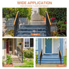 Wood Iron Handrail Picket Stair Rail for 3-4 Steps Handrail Outdoor Stairs Black